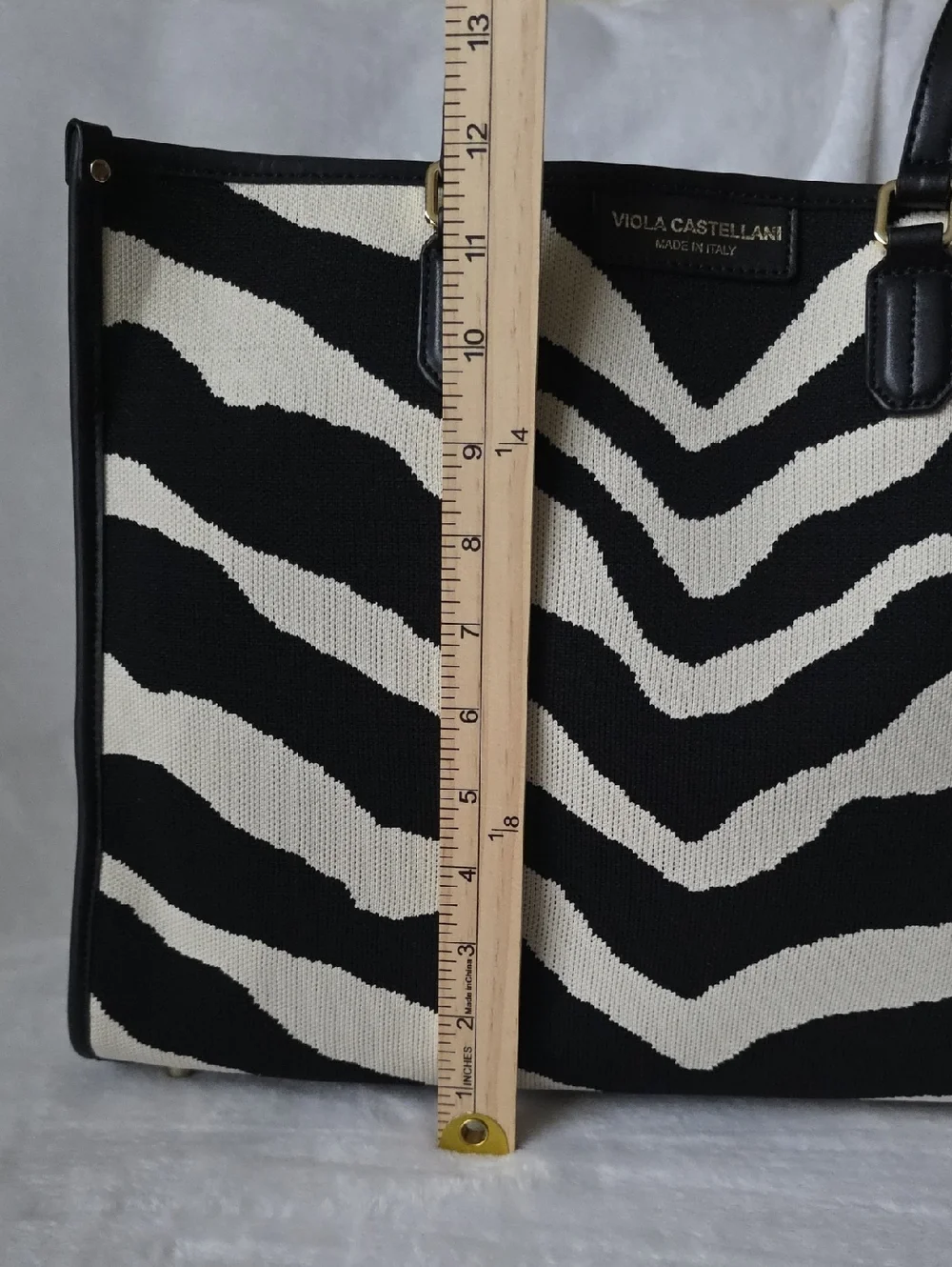 Viola Castellani Stylish‎ Zebra Print Tote Bag